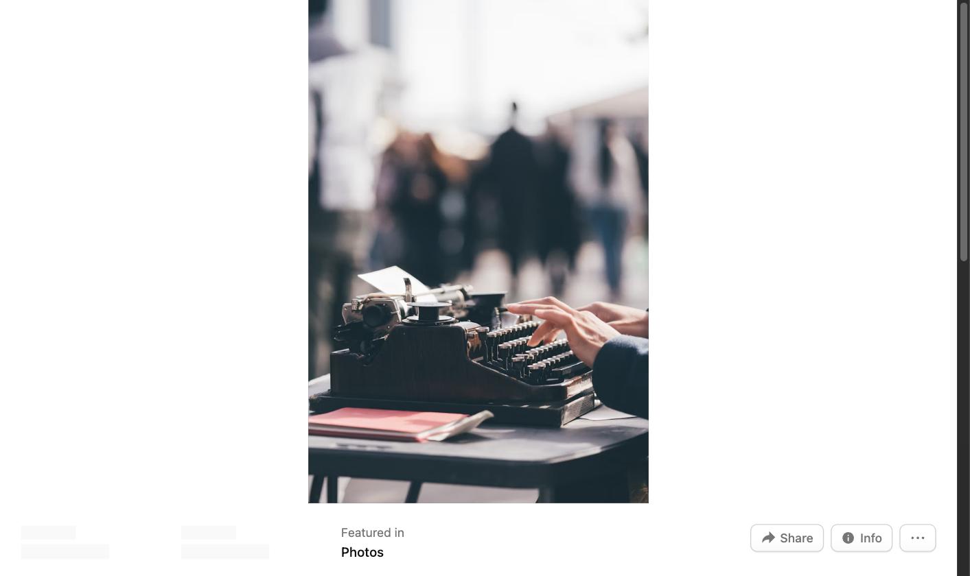 Person typing a speculative cover letter on a vintage typewriter