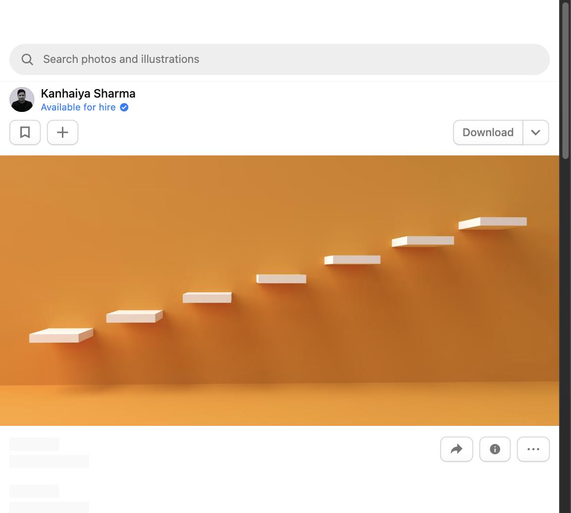 White steps rising on an orange wall, symbolizing career progression
