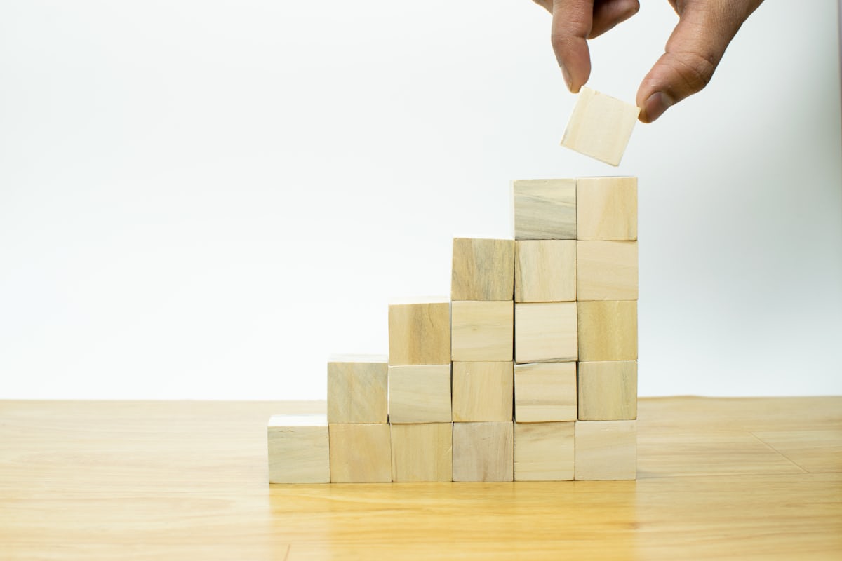 Career growth ladder concept