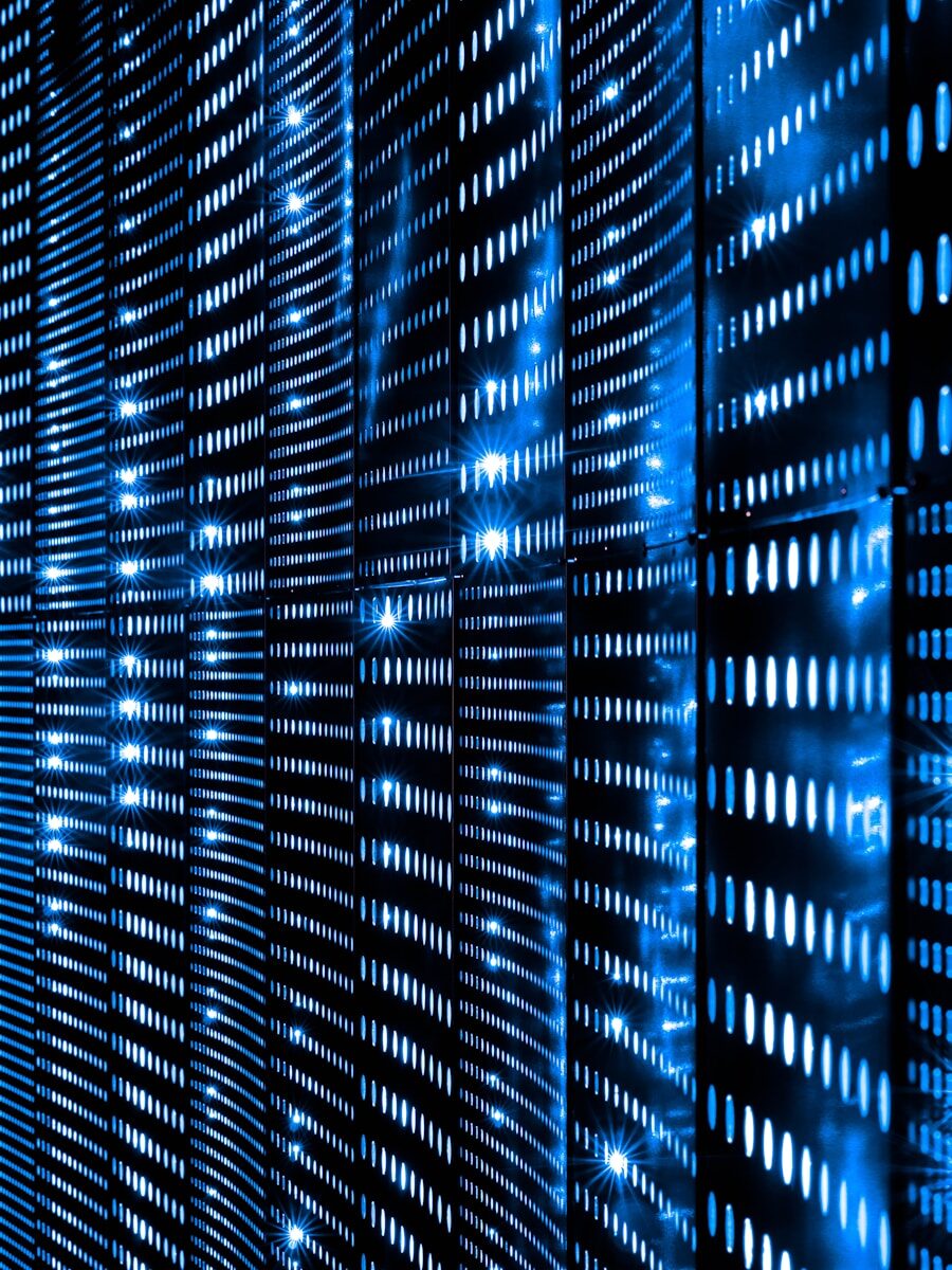 Abstract digital data pattern, representing AI systems scanning and screening job candidates