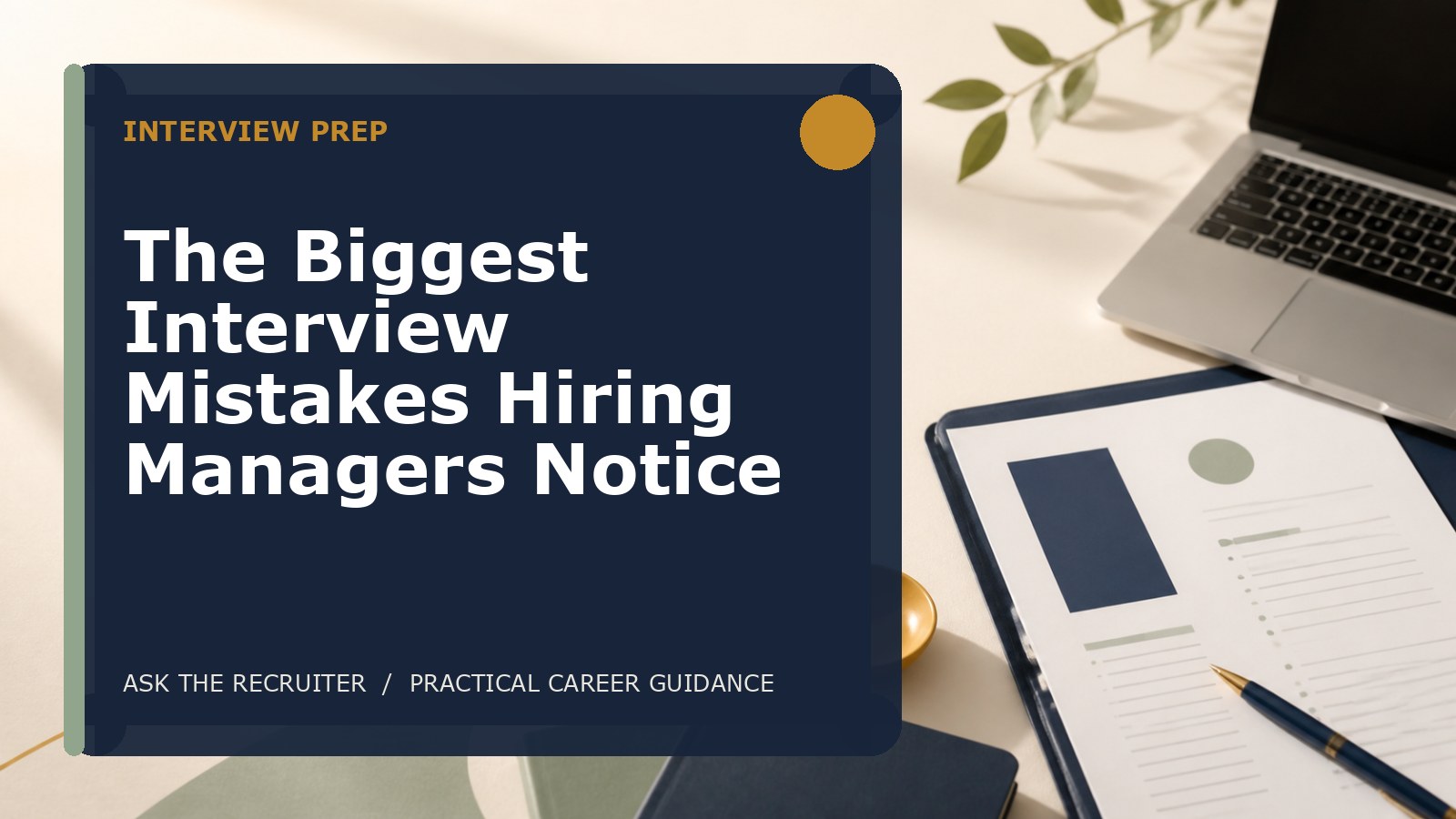 The Biggest Interview Mistakes Hiring Managers Notice