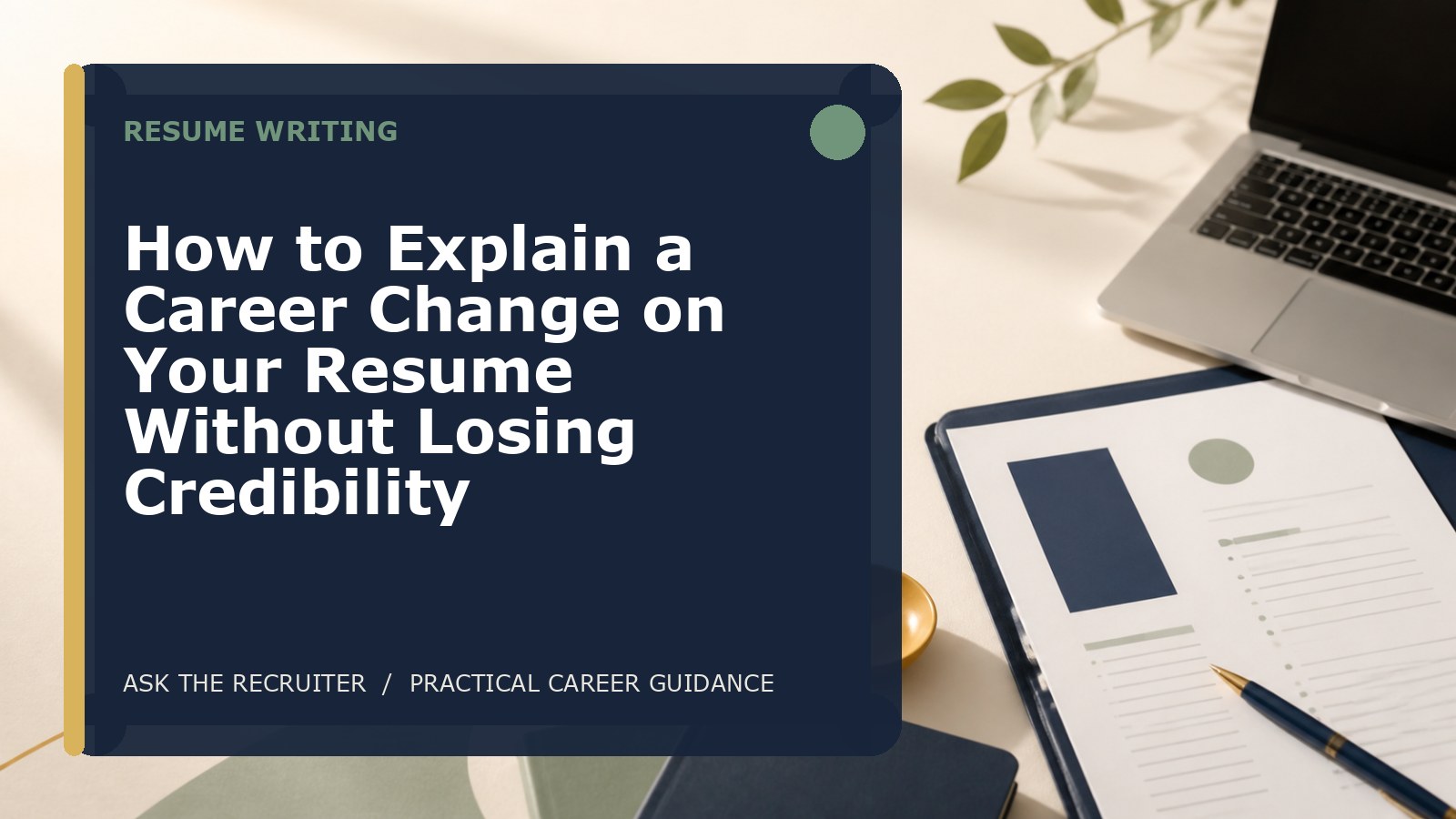 How to Explain a Career Change on Your Resume Without Losing Credibility