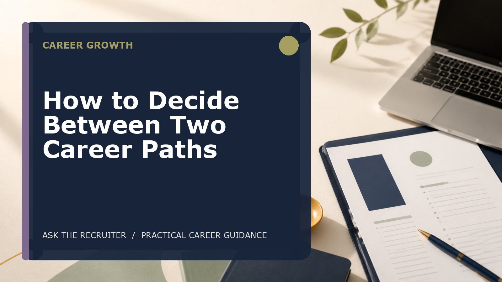 How to Decide Between Two Career Paths