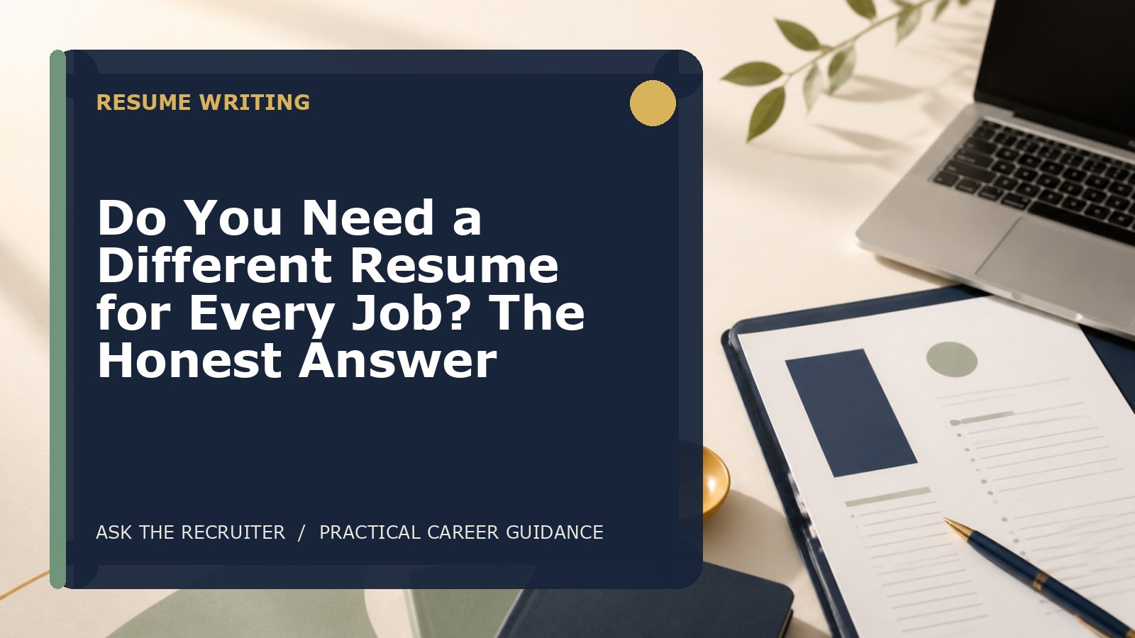 Do You Need a Different Resume for Every Job? The Honest Answer