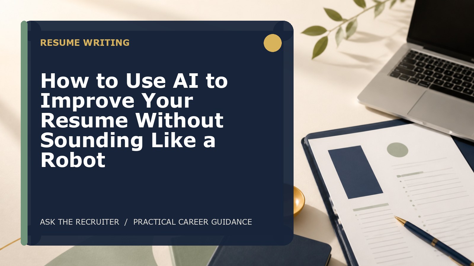 How to Use AI to Improve Your Resume Without Sounding Like a Robot