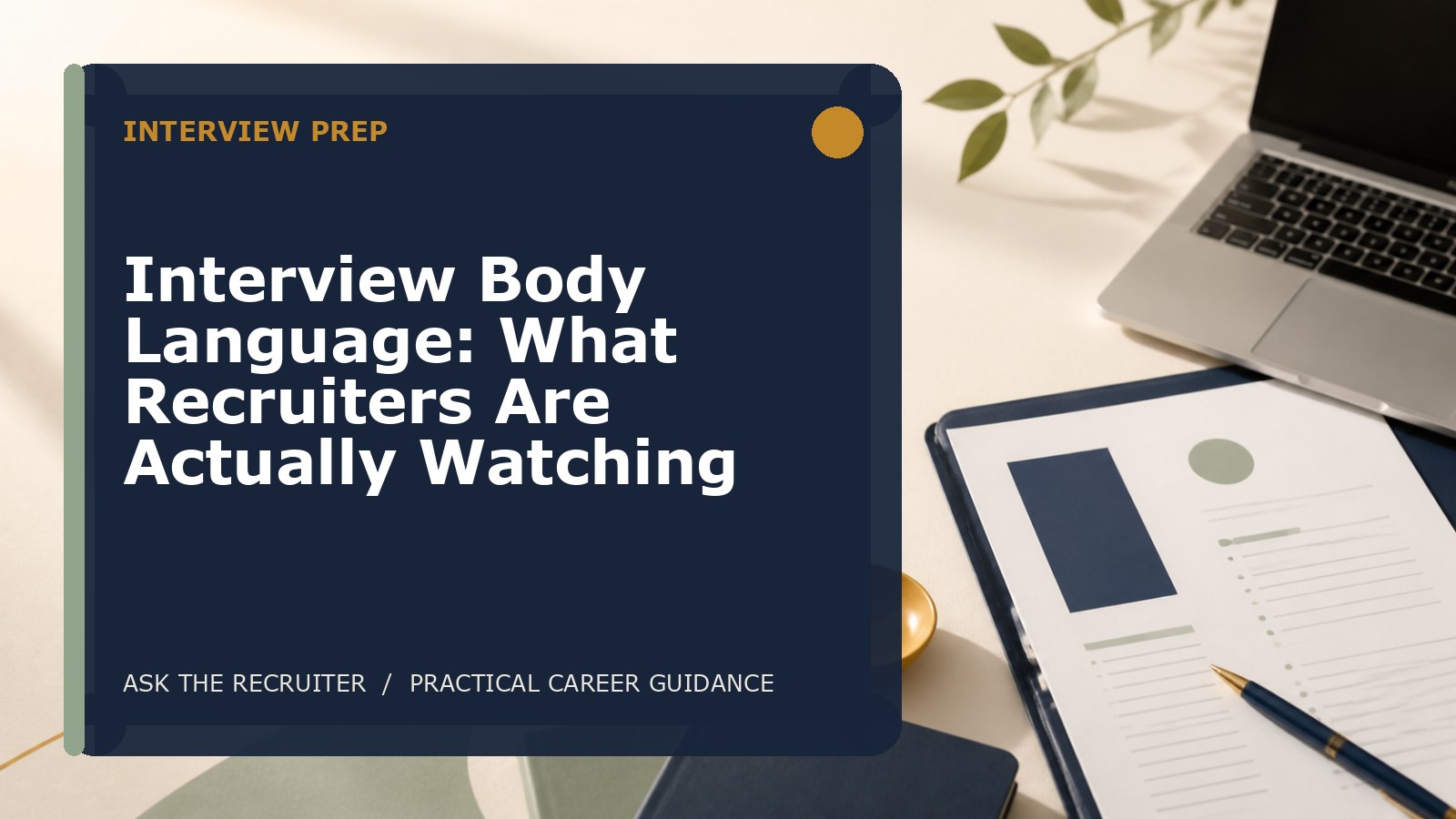 Interview Body Language: What Recruiters Are Actually Watching