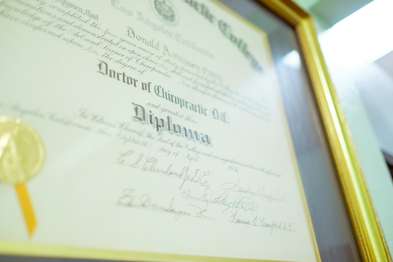 Continuing education for your career: a framed diploma with a gold seal