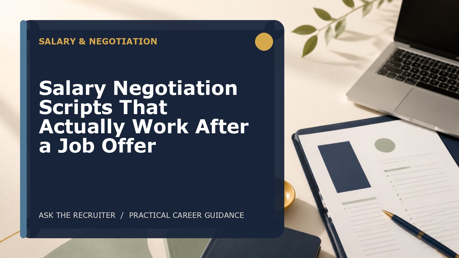 Salary Negotiation Scripts That Actually Work After a Job Offer