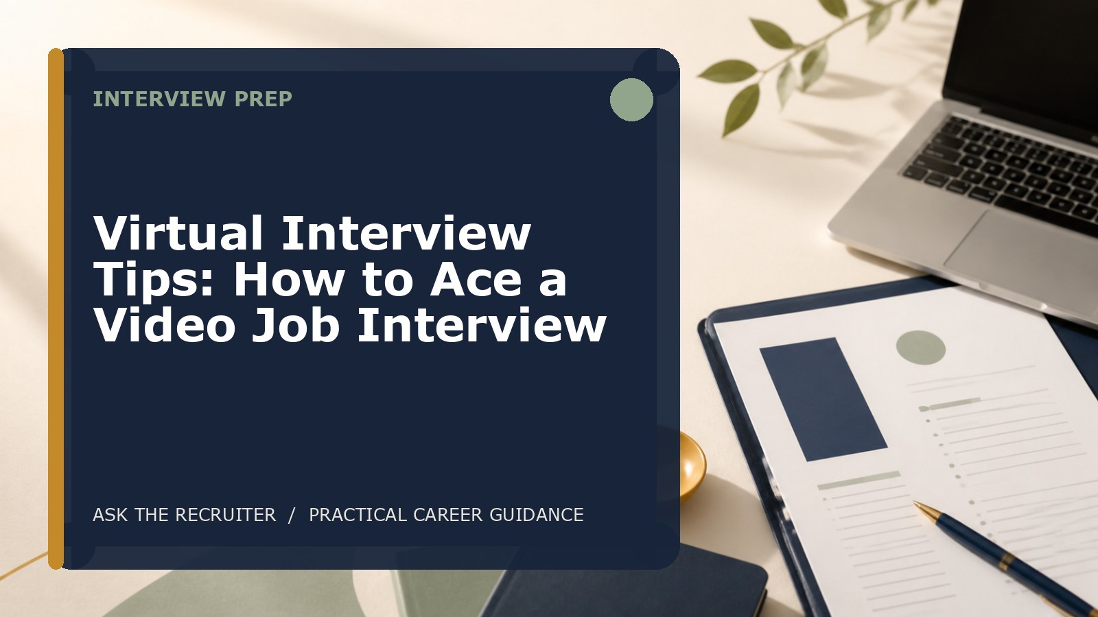 Virtual Interview Tips: How to Ace a Video Job Interview