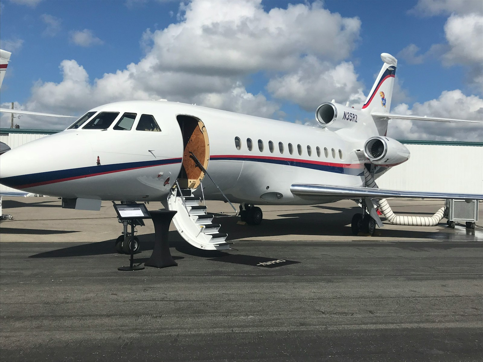A private jet used by a corporate flight attendant, illustrating business aviation cabin crew work